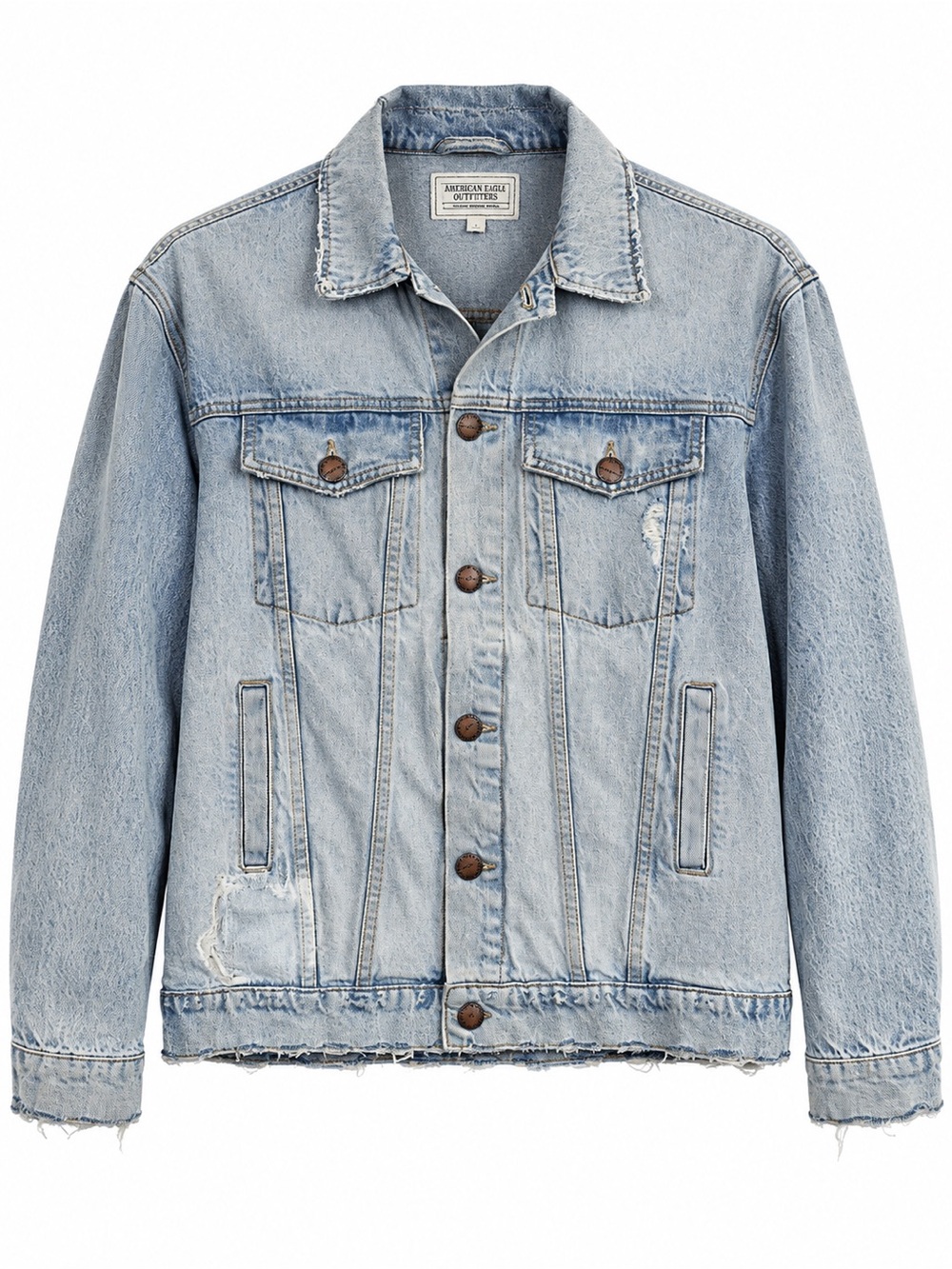 Current Elliott The Boyfriend Trucker Denim Jacket Womens 1 S Distressed USA
